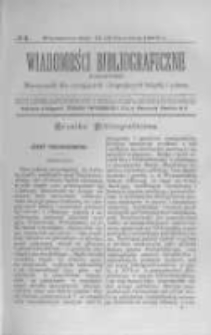 Wiadomości Bibliograficzne Warszawskie. 1882 R.1 nr5