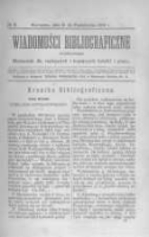 Wiadomości Bibliograficzne Warszawskie. 1882 R.1 nr9