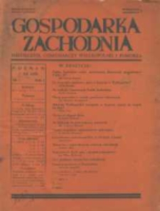 Gospodarka Zachodnia. 1936 nr1