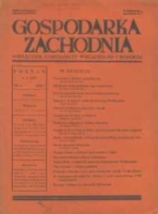 Gospodarka Zachodnia. 1937 nr1