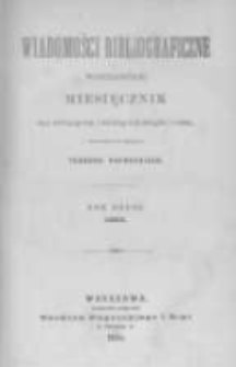 Wiadomości Bibliograficzne Warszawskie. 1883 R.2 nr1