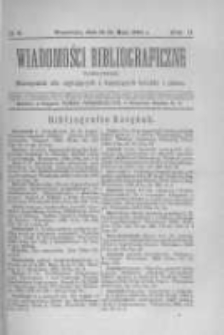 Wiadomości Bibliograficzne Warszawskie. 1883 R.2 nr4