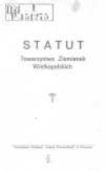 Statut Towarzystwa Ziemianek Wielkopolskich