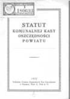 Statut Komunalnej Kasy Oszczędności Powiatu