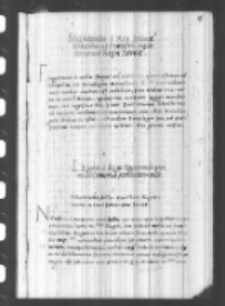 Legatio a rege Sigismundo primo ad conuentus particulares missa, [Kraków październik-grudzień 1537]