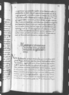 Mandatum et plenipotencia oratoribus data, ad omnia concludenda in nagotio matrimonii [Sigismundii II regis Poloniae et Elisabethae filiae Ferdinandi regis Bohemiae et Ungariae], [Krak&oacute;w 1537]