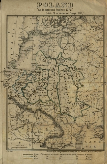 Poland "as it existed before 1772" (Art. 14 of General Treaty 1815). J[ames] W[yld] del.