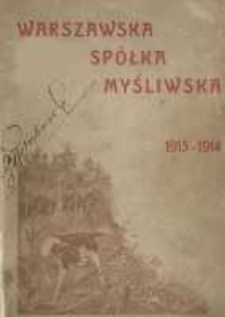 Warszawska Sp&oacute;łka Myśliwska. Cennik. 1913-1914