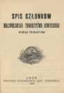 Spis członk&oacute;w Małopolskiego Towarzystwa Łowieckiego wedle powiat&oacute;w
