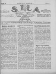 Siła: organ Chrześcijańskiego Narodowego Stronnictwa Pracy 1922.01.10 R.2 Nr1