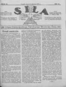 Siła: organ Chrześcijańskiego Narodowego Stronnictwa Pracy 1922.01.14 R.2 Nr2