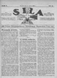 Siła: organ Chrześcijańskiego Narodowego Stronnictwa Pracy 1922.03.02 R.2 Nr9