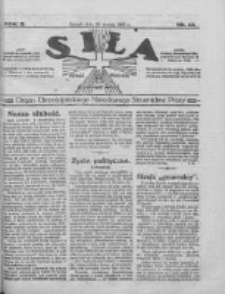Siła: organ Chrześcijańskiego Narodowego Stronnictwa Pracy 1922.03.30 R.2 Nr13