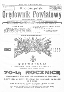 Krotoszyński Orędownik Powiatowy 1933.01.21 R.58 Nr6