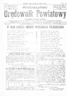 Krotoszyński Orędownik Powiatowy 1933.03.18 R.58 Nr22