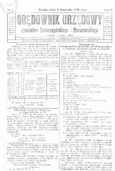 Orędownik Urzędowy Powiat&oacute;w Krotoszyńskiego i Pleszewskiego 1928.01.04 R.55 Nr1