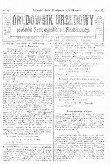 Orędownik Urzędowy Powiatów Krotoszyńskiego i Pleszewskiego 1928.01.21 R.55 Nr6