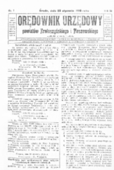 Orędownik Urzędowy Powiatów Krotoszyńskiego i Pleszewskiego 1928.01.25 R.55 Nr7
