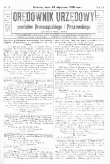 Orędownik Urzędowy Powiat&oacute;w Krotoszyńskiego i Pleszewskiego 1928.01.28 R.55 Nr8