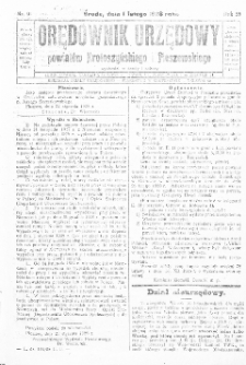 Orędownik Urzędowy Powiat&oacute;w Krotoszyńskiego i Pleszewskiego 1928.02.01 R.55 Nr9