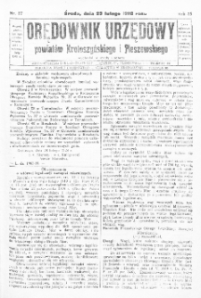 Orędownik Urzędowy Powiatów Krotoszyńskiego i Pleszewskiego 1928.02.29 R.55 Nr17