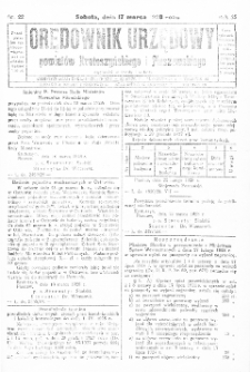 Orędownik Urzędowy Powiat&oacute;w Krotoszyńskiego i Pleszewskiego 1928.03.17 R.55 Nr22