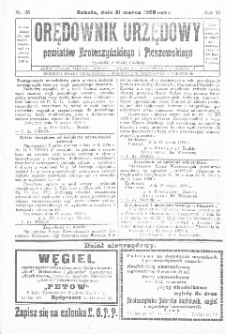 Orędownik Urzędowy Powiat&oacute;w Krotoszyńskiego i Pleszewskiego 1928.03.31 R.55 Nr26