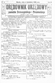 Orędownik Urzędowy Powiatów Krotoszyńskiego i Pleszewskiego 1928.04.04 R.55 Nr27
