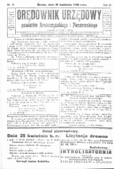 Orędownik Urzędowy Powiatów Krotoszyńskiego i Pleszewskiego 1928.04.18 R.55 Nr31