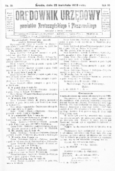 Orędownik Urzędowy Powiat&oacute;w Krotoszyńskiego i Pleszewskiego 1928.04.25 R.55 Nr33