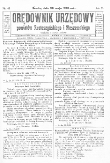 Orędownik Urzędowy Powiatów Krotoszyńskiego i Pleszewskiego 1928.05.30 R.55 Nr43