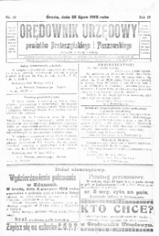 Orędownik Urzędowy Powiat&oacute;w Krotoszyńskiego i Pleszewskiego 1928.07.25 R.55 Nr59