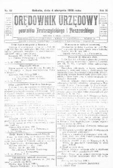 Orędownik Urzędowy Powiatów Krotoszyńskiego i Pleszewskiego 1928.08.04 R.55 Nr62