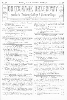 Orędownik Urzędowy Powiat&oacute;w Krotoszyńskiego i Pleszewskiego 1928.09.12 R.55 Nr73