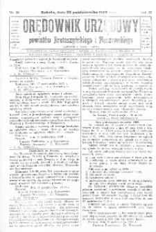 Orędownik Urzędowy Powiatów Krotoszyńskiego i Pleszewskiego 1928.10.20 R.55 Nr84