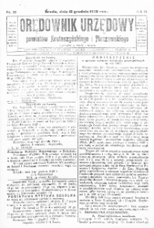 Orędownik Urzędowy Powiat&oacute;w Krotoszyńskiego i Pleszewskiego 1928.12.08 R.55 Nr98
