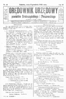 Orędownik Urzędowy Powiatów Krotoszyńskiego i Pleszewskiego 1928.12.12 R.55 Nr99