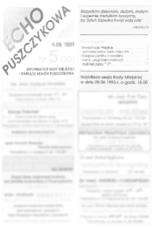 Echo Puszczykowa 1993.06.04 Nr5(30)