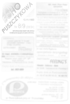 Echo Puszczykowa 1993.11.13 Nr8/9(33/34)