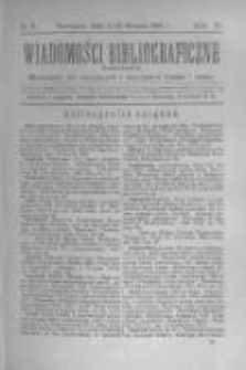 Wiadomości Bibliograficzne Warszawskie. 1885 R.4 nr7