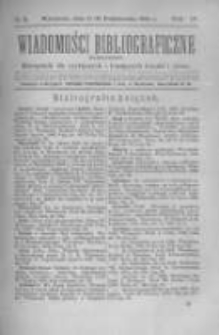 Wiadomości Bibliograficzne Warszawskie. 1885 R.4 nr9