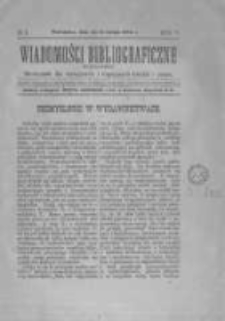 Wiadomości Bibliograficzne Warszawskie. 1886 R.5 nr1