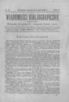 Wiadomości Bibliograficzne Warszawskie. 1886 R.5 nr8