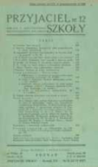 Przyjaciel Szkoły. 1937 R.16 nr12