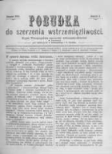 Pobudka Do Szerzenia Wstrzemięźliwości. 1891 R.1 sierpień