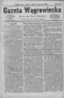 Gazeta Wągrowiecka: pismo dla ziemi pałuckiej 1927.01.11 R.7 Nr5