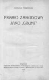 Prawo zabudowy jako grunt