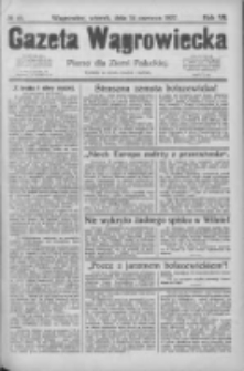 Gazeta Wągrowiecka: pismo dla ziemi pałuckiej 1927.06.14 R.7 Nr69