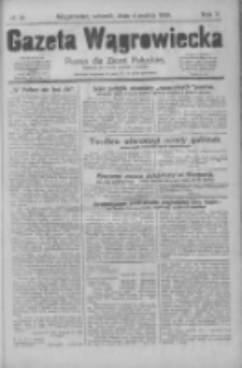 Gazeta Wągrowiecka: pismo dla ziemi pałuckiej 1930.03.04 R.10 Nr26