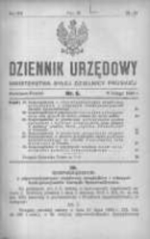 Dziennik Urzędowy Ministerstwa Byłej Dzielnicy Pruskiej 1921.02.11 R.2 Nr6